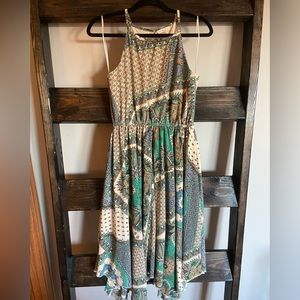 Easel brand, halter patch work dress, LIKE BRAND NEW